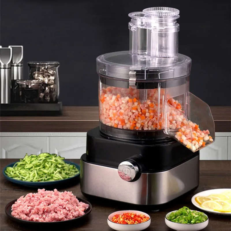 Kitchen Appliance Home/Commercial Automatic Veg Chopping Machine Food Processor Veggie Chopper Dicer Cutter 220V Electric Slicer Vegetable Chopper
