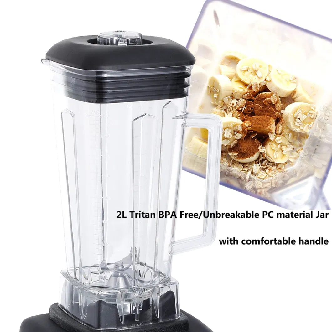 2L Commercial Blender Food Electric Blender Coffee Beans Fruit Juicer Ice Crusher