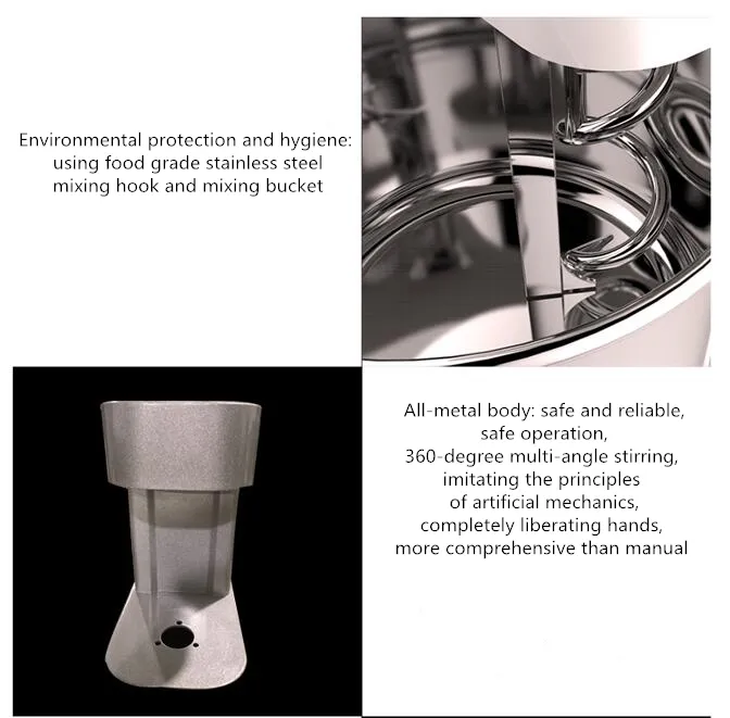 Bakery Equipment Dough Mixer 12kg Flour Electric Spiral Dough Mixer 30L Pizza Dough Kneading Machine/Bread Making Machine/Kitchen Appliances