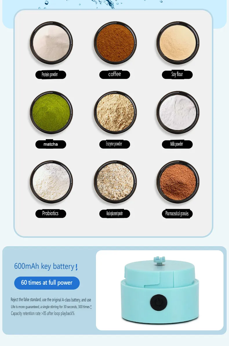 OEM 450ml Electric Shaker Cup Portable Blender Bottle Automatic Mixing Cup Protein Shaker