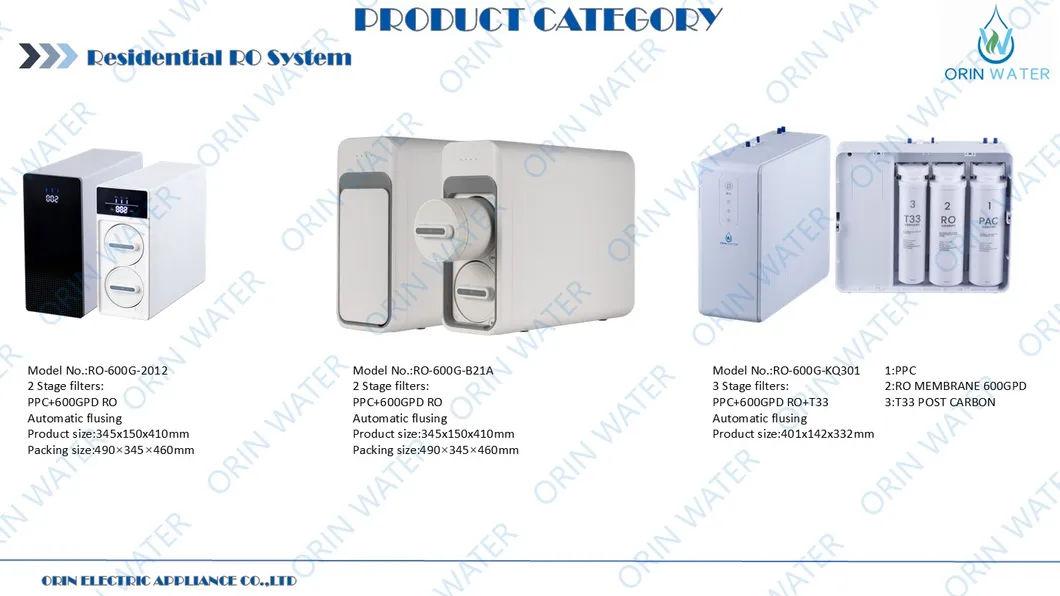 Compact 5 Stage 100 to 800g RO Filtration Home Mini Water Purifier