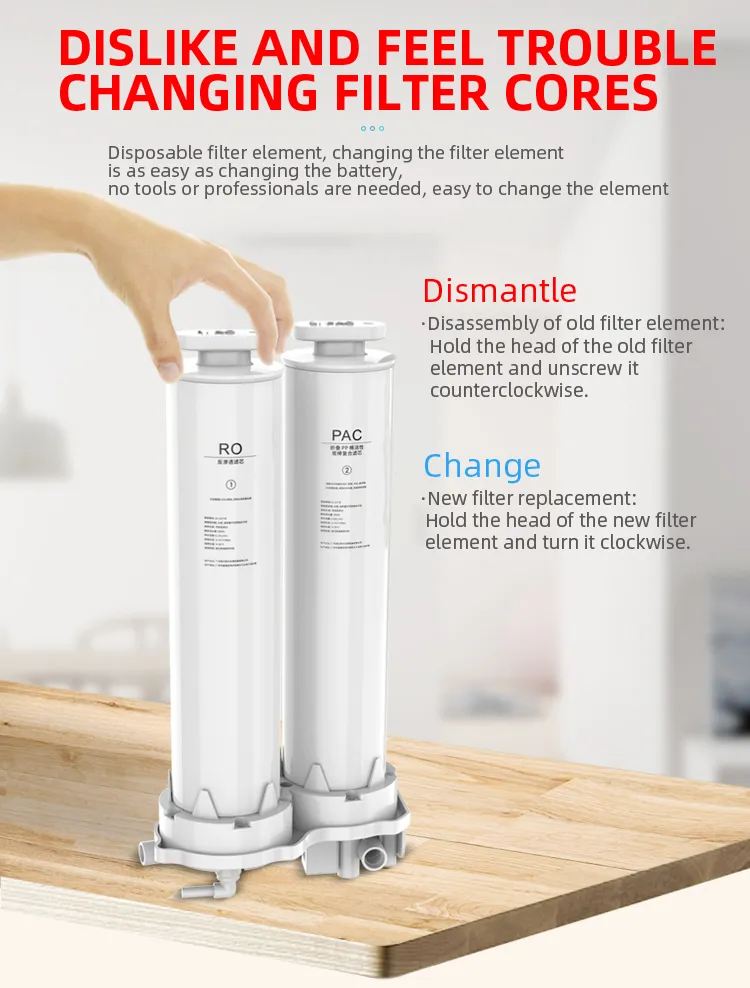 Home Reverse Osmosis Water Treatment Purifier Countertop Water Filtration System