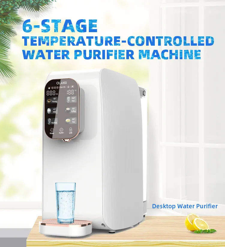 Home Reverse Osmosis Water Treatment Purifier Countertop Water Filtration System