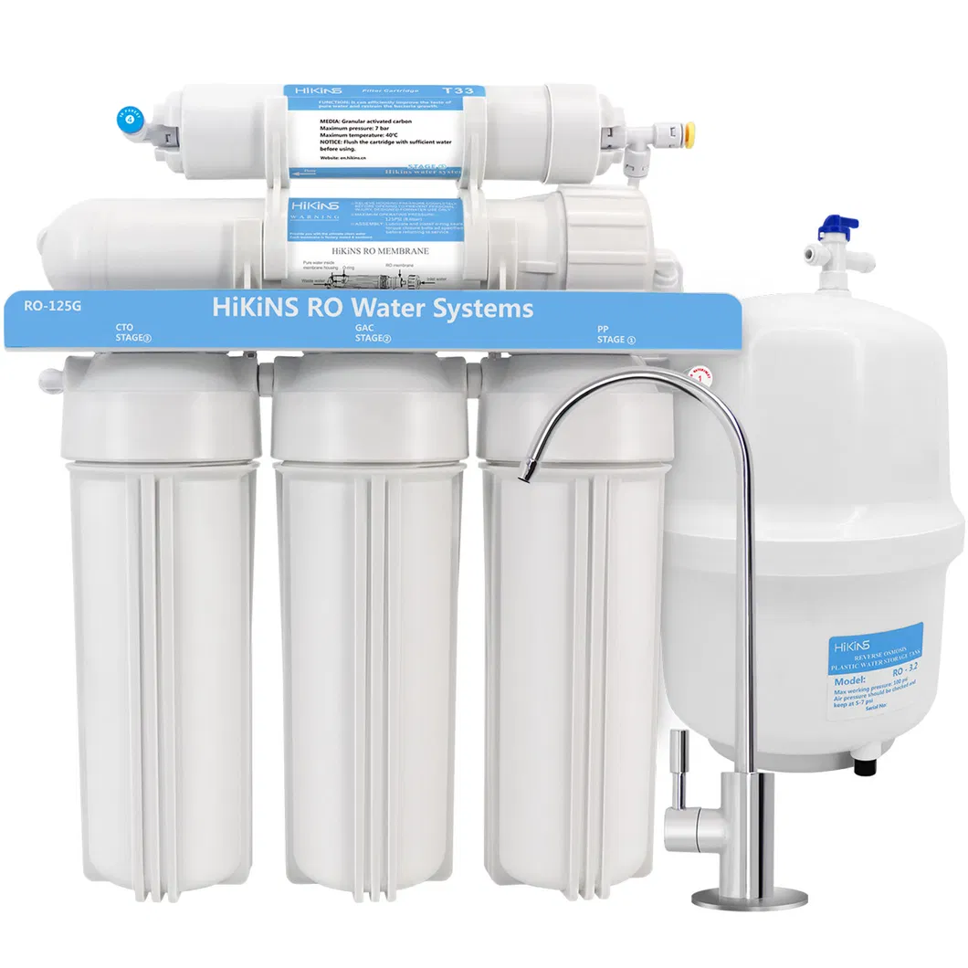 125gpd Kitchen Undersink Home Water Filtration Systems for Low Pressure 26 Psi