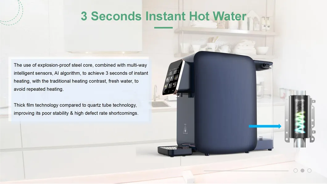 Free Installation Home Desktop 6-Stage Filtration System 3L Tank Heating RO