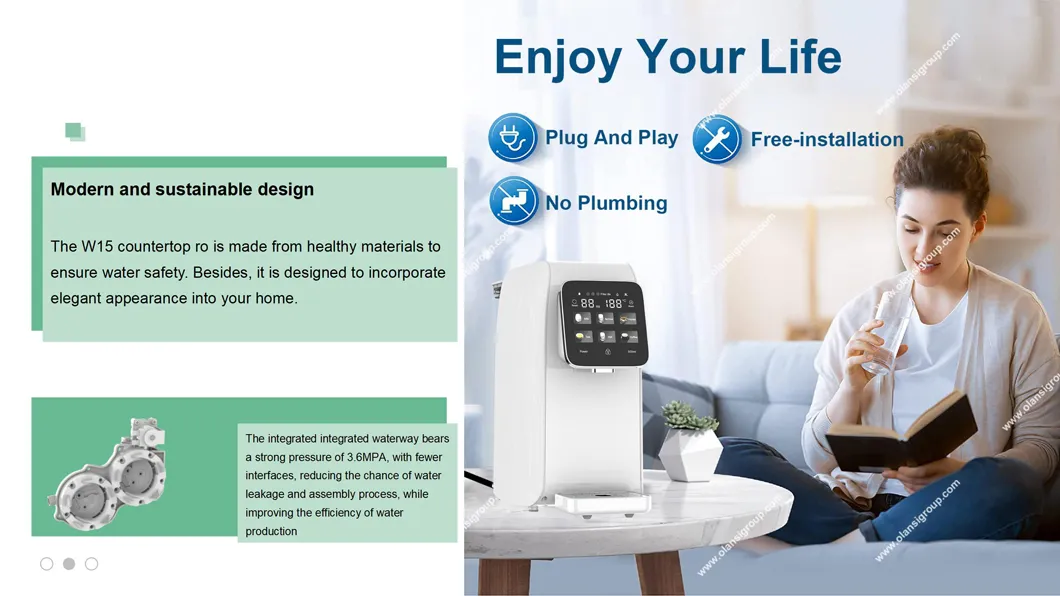 Free Installation Home Desktop 6-Stage Filtration System 3L Tank Heating RO
