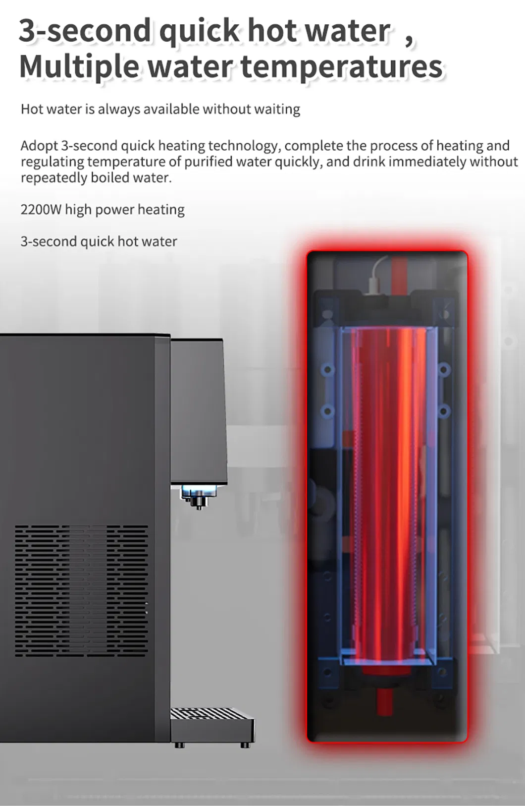 Smart Sparkling Water Filter Ultra-Filtration Water Purifier Dispenser for Home