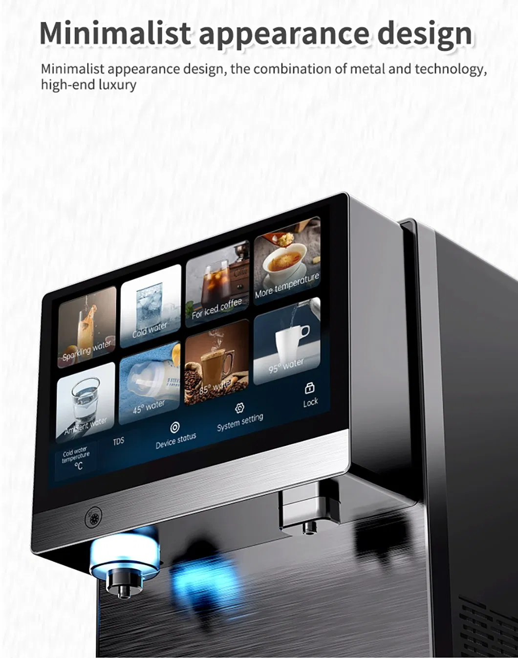 Smart Sparkling Water Filter Ultra-Filtration Water Purifier Dispenser for Home