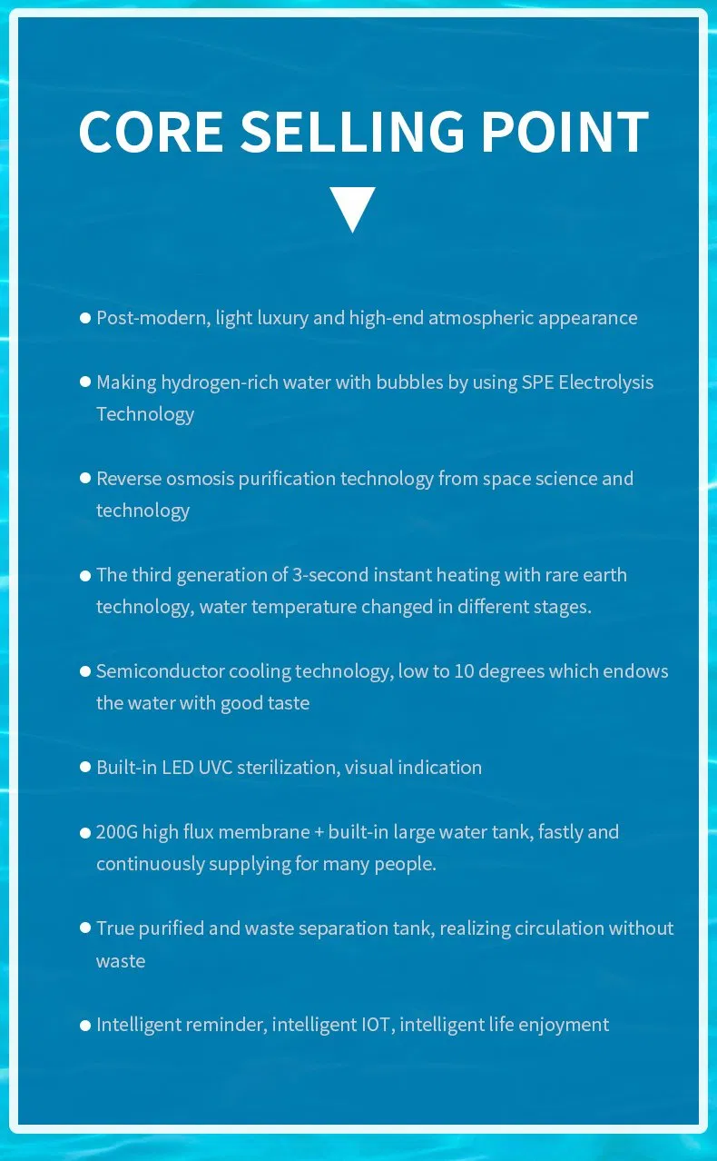 Portable Instant Heating 3 Stages RO Filtration Hot Cold Water Mini Countertop Pipeline Water Dispenser Purifier for Home