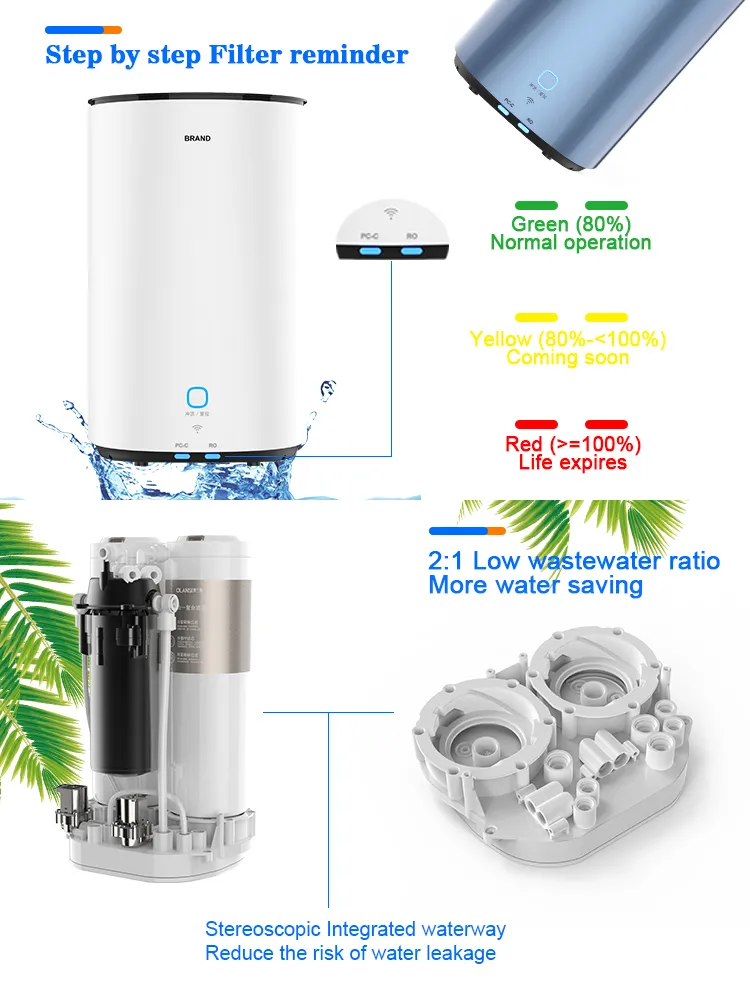Smart Water Filter Purification Household Filter Water Ultra Filtration Under Sink Water Purifier Filter for Home Use