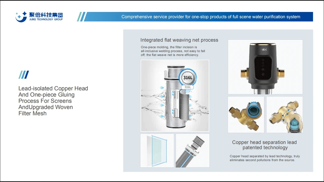 Spin Down Sediment Water Filter System with Pressure Gauge Auto Backwash Module with Touch Screen Home Pre-Filtration System