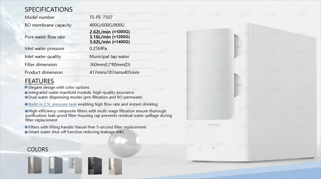 Reverse Osmosis Filtration Water Purifier for Home Water Filter Machine Good Price