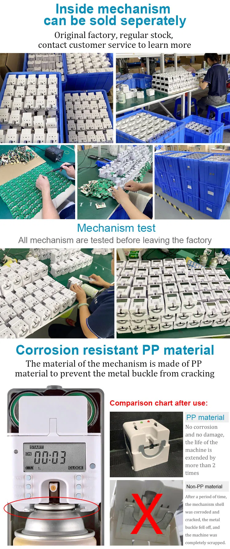 Three Timer LCD Plastic Material Perfume Dispenser Air Freshener Dispenser