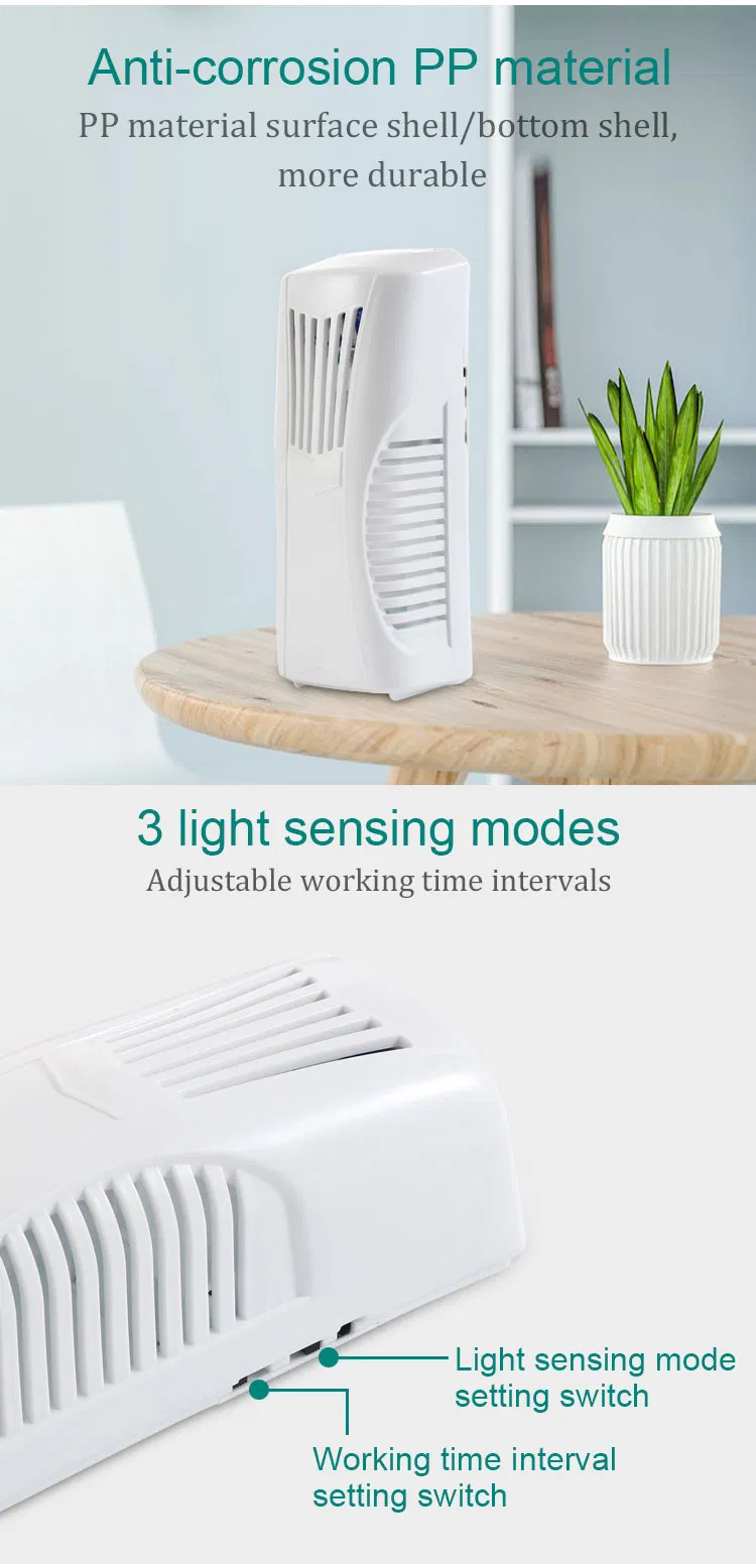 Wall Mount Plastic Liquid Refillable Fan Air Freshener Dispenser