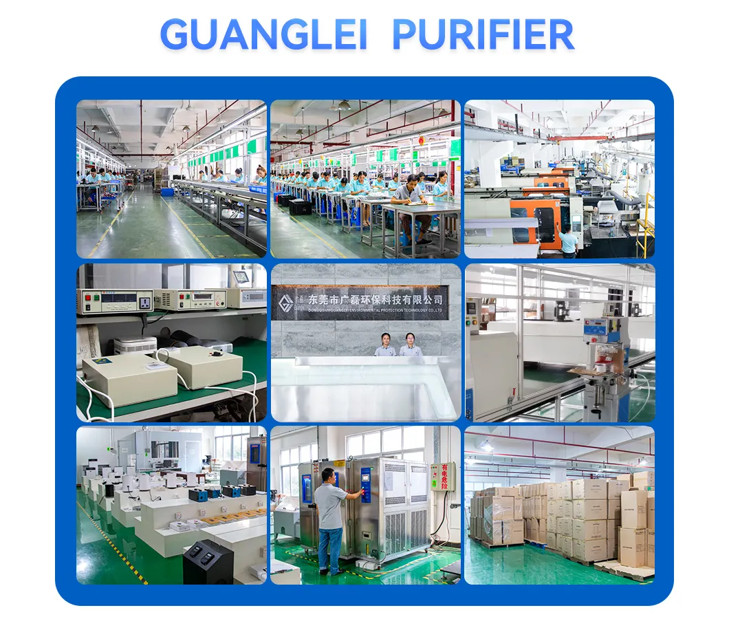 Factory Price Ozone Generator HEPA and Active Carbon Filter UV Lamp Air Purifier for Home with LCD Touch Screen and Air Quality Sensor