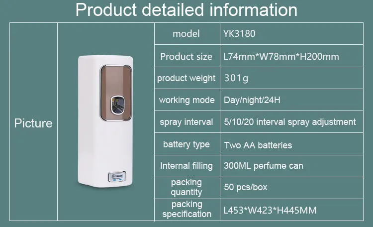 Wall Mounted Timing Auto Spray Air Freshener Dispenser Automatic Aerosol