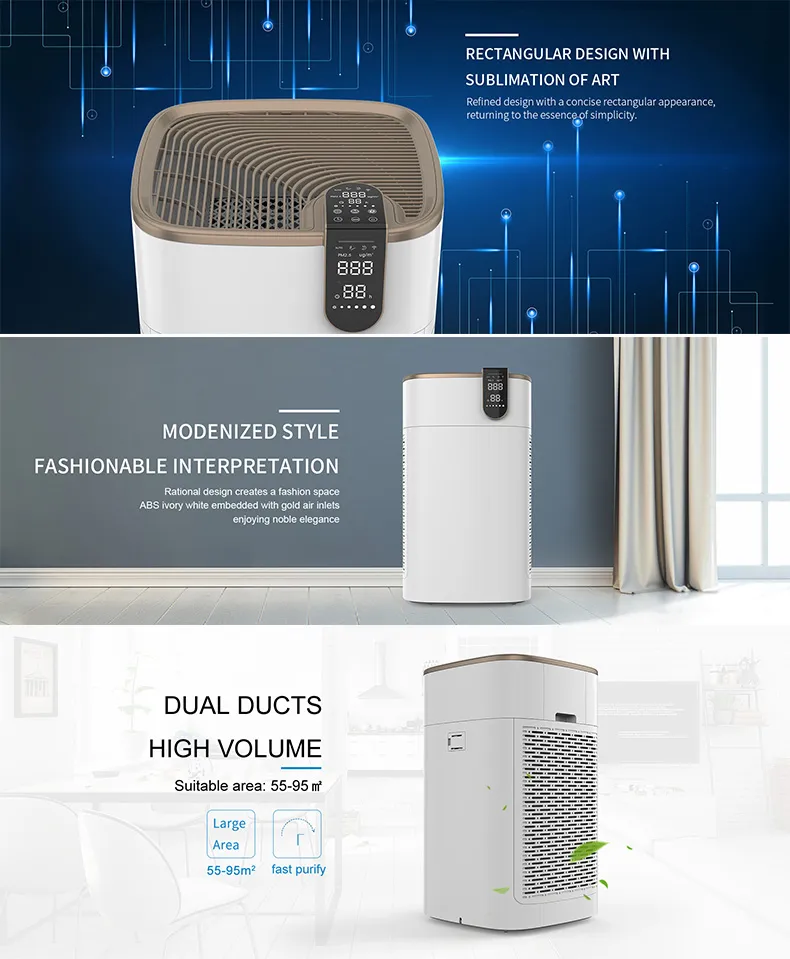 Medical-Grade Kj-15ba Purifier: Decomposes Vocs/Formaldehyde, APP Remote Control, All-Round Disinfection, ISO Certified