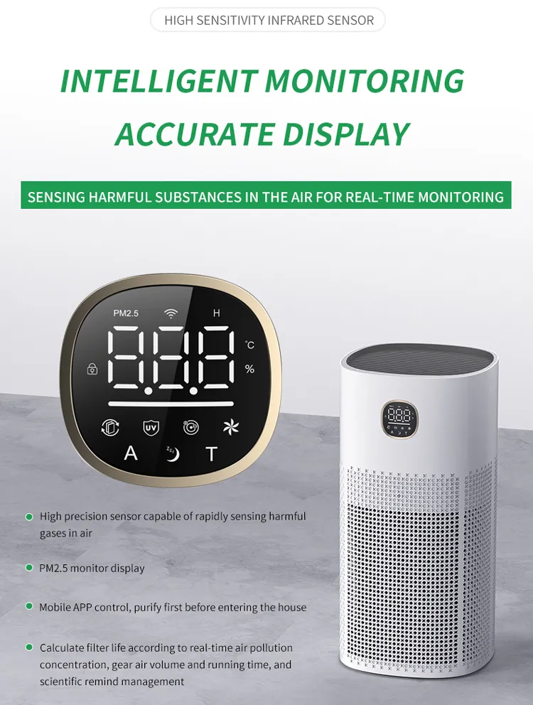 HEPA Air Purifier RoHS Proved 520 Cadr 70 Square Meters Timer Function Filter Air Purifiers Sterilizer