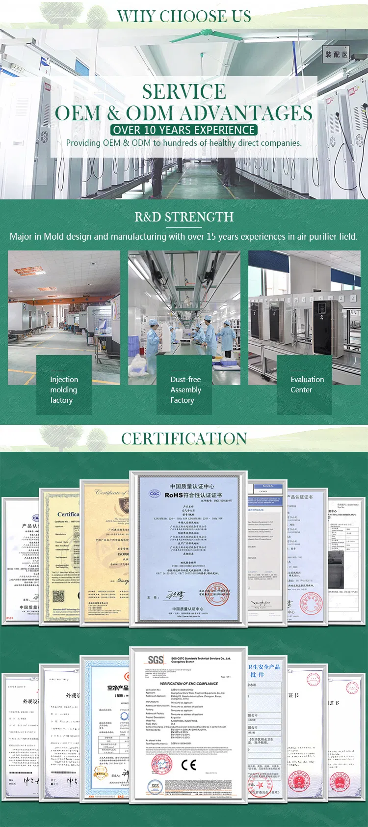 HEPA Air Purifier RoHS Proved 520 Cadr 70 Square Meters Timer Function Filter Air Purifiers Sterilizer