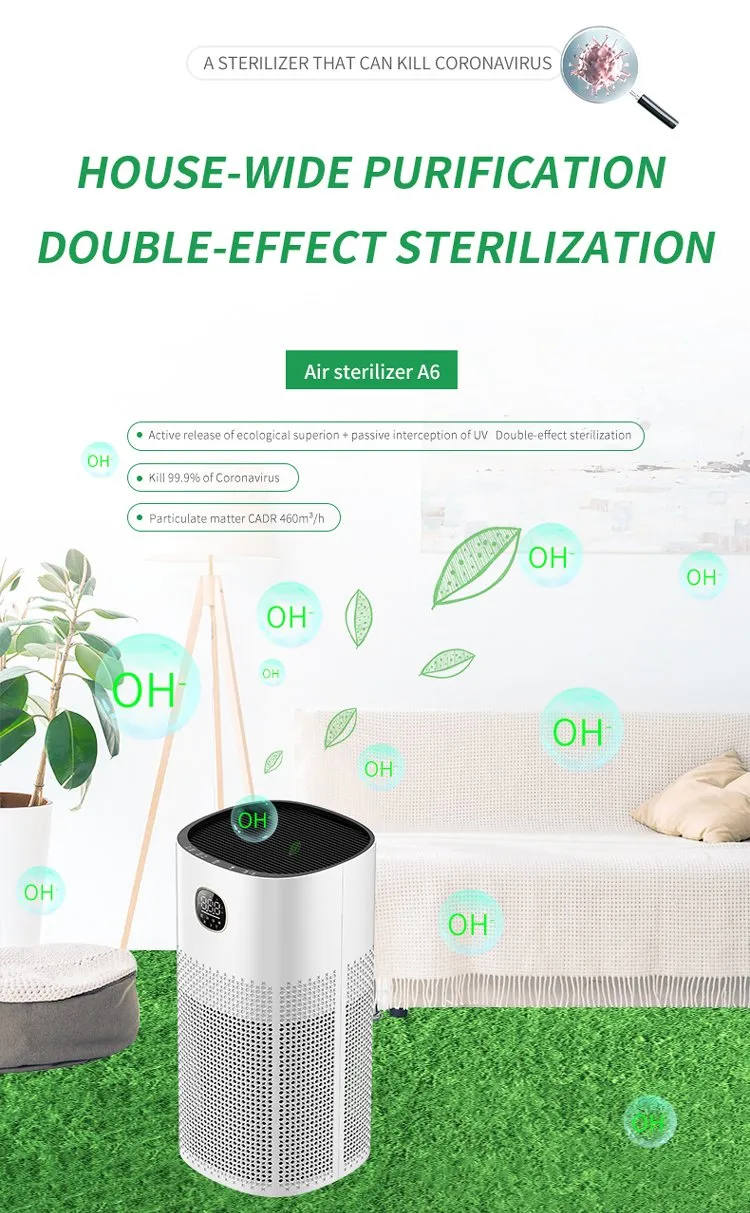 HEPA Air Purifier RoHS Proved 520 Cadr 70 Square Meters Timer Function Filter Air Purifiers Sterilizer