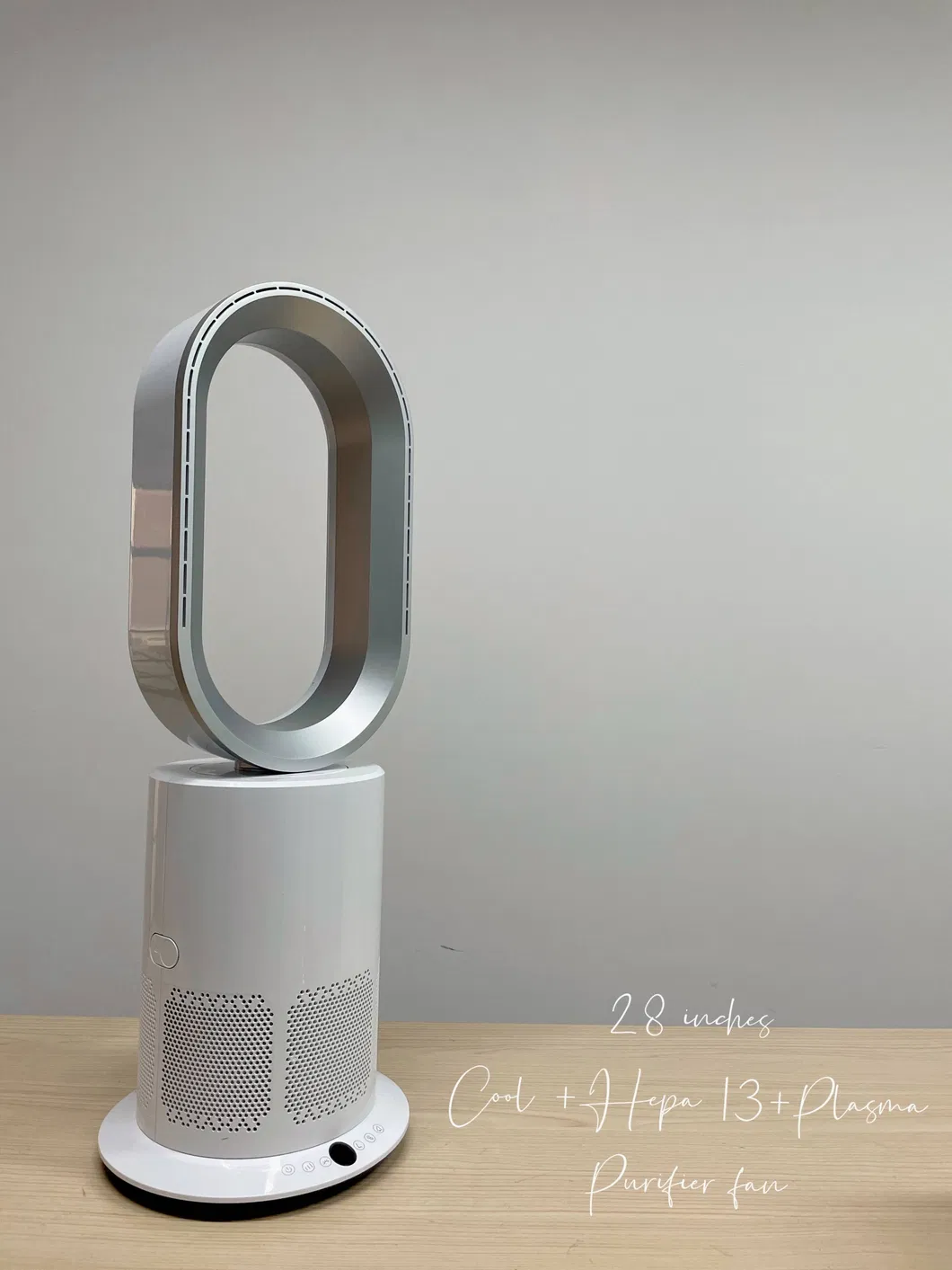 Sleek Bladeless Tower Fan with Advanced Air Purification Technology