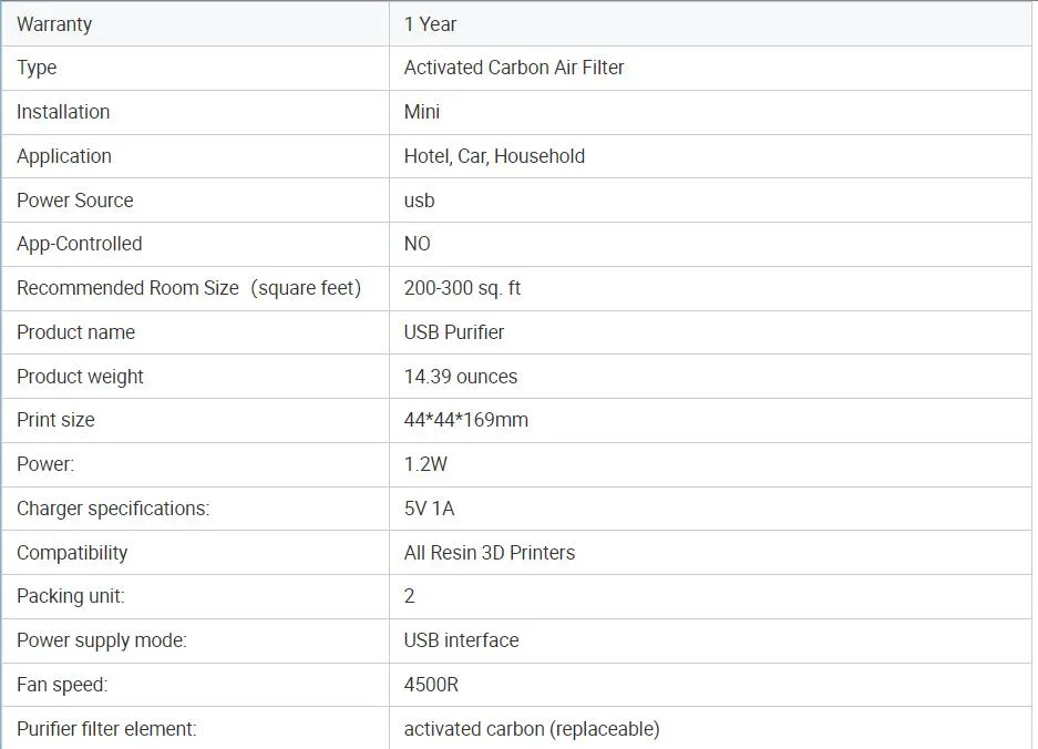 Elegoo USB Purifier with Built-in Activated Carbon, Reducing Resin Odor and Fume, Compatible with All 3D Printer