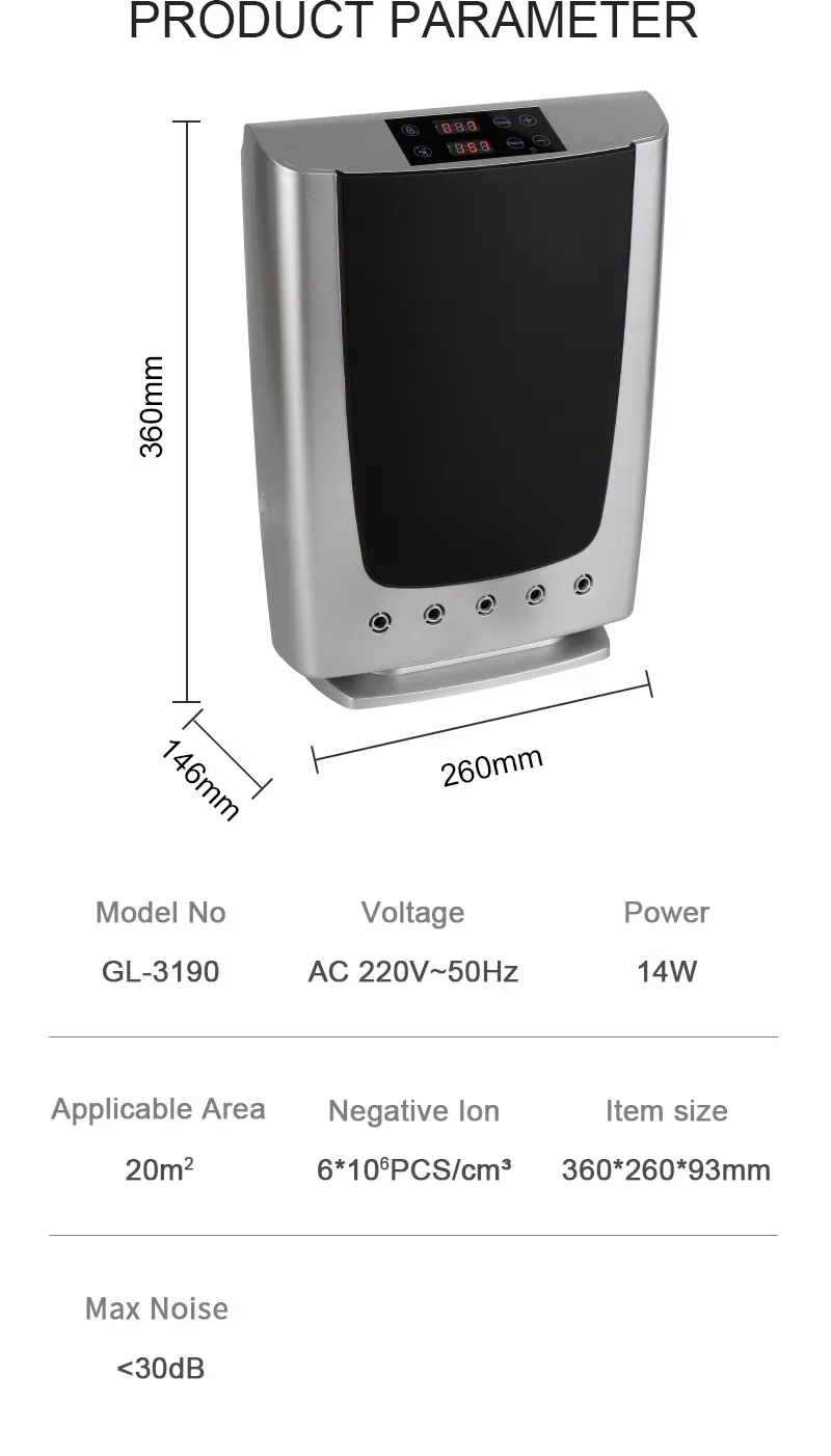 Electric Home Use Ozone Purifier with LED Display