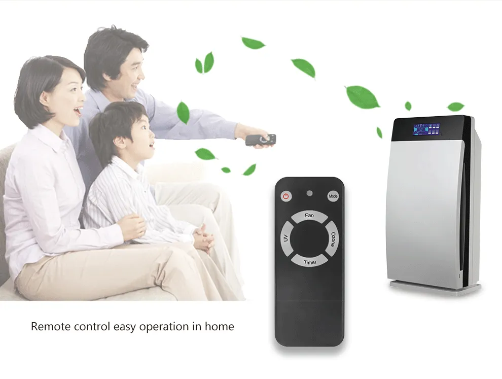 Fashion Air Cleaner with UV Lamp Negative Ion Air Purifier