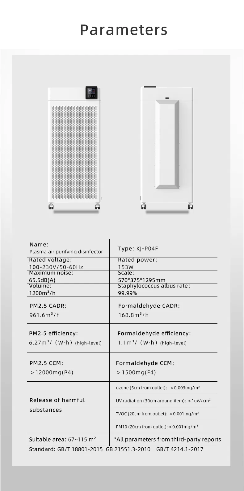 HEPA-Filtered Plasma Disinfector: Kills Bacteria, Supports Coexistence, Suitable for Libraries Kj-04f