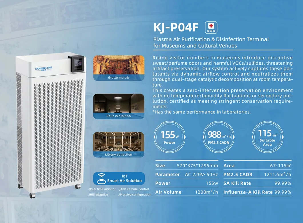HEPA-Filtered Plasma Disinfector: Kills Bacteria, Supports Coexistence, Suitable for Libraries Kj-04f