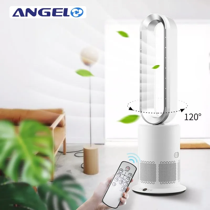 Ultra-Quiet Bladeless Fan with HEPA Filtration for Home