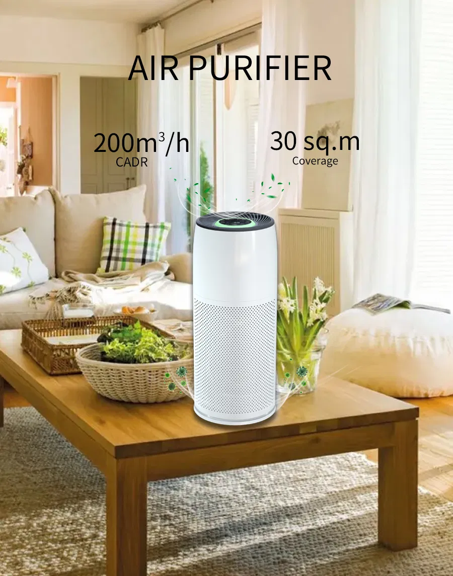 High Cadr 200m3/H Dust Virus Cleaner Office Home Air Purifier