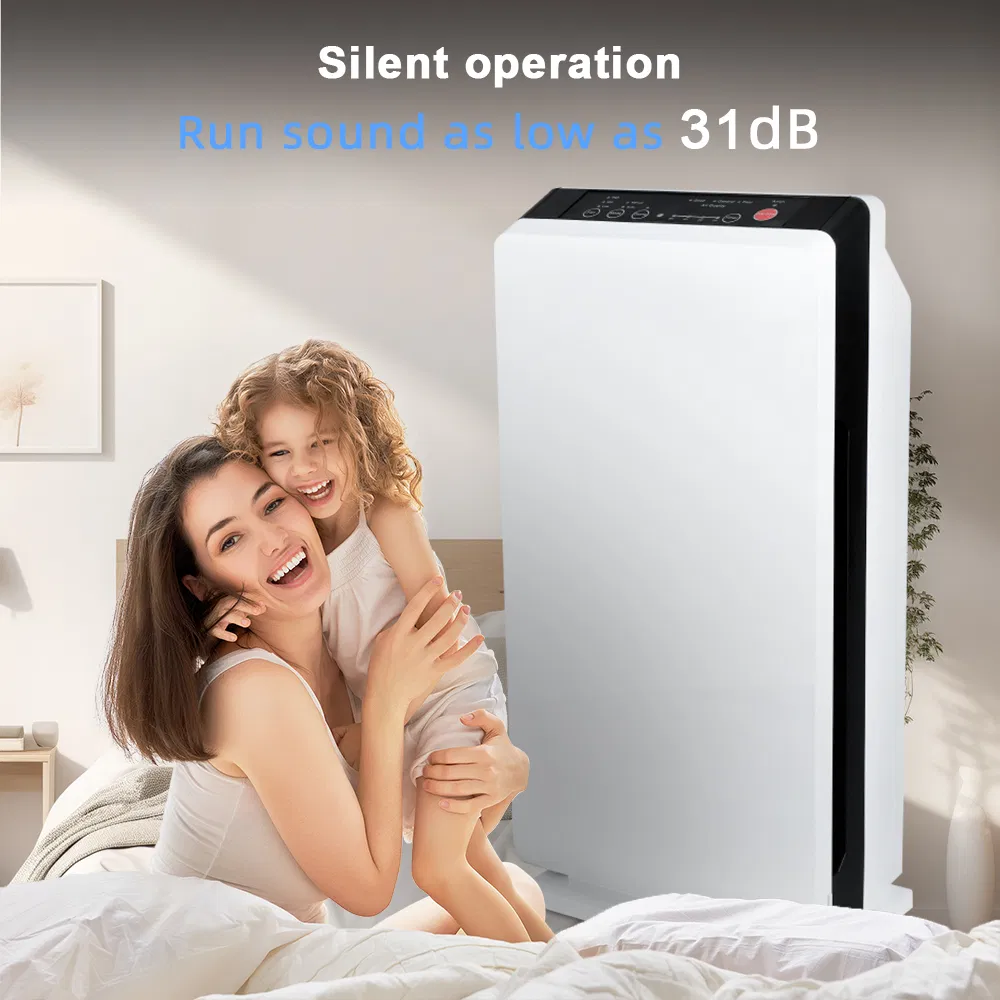 HEPA &amp; Carbon Filter High Ionizer UV Sterilizer Home Air Purifier with Timer