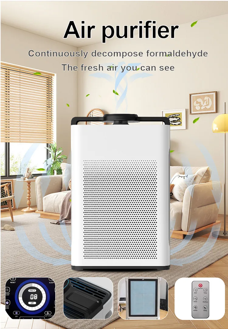 Touch Screen Personal with HEPA Filter Closed UVC Purifier Other Air Purifiers