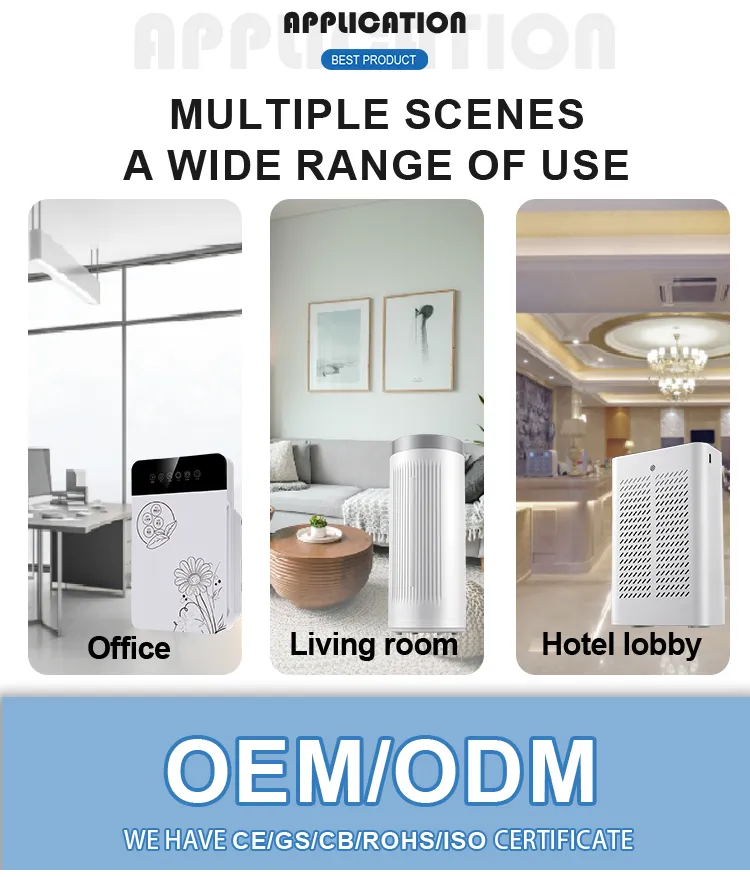 Touch Screen Personal with HEPA Filter Closed UVC Purifier Other Air Purifiers