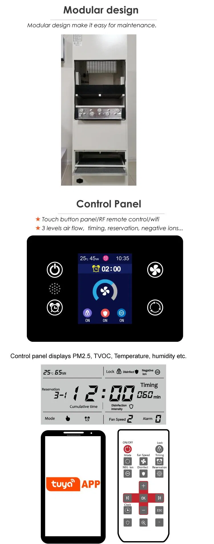 Removing Odor Volatile Chemicals Activated Carbon Air Purifier