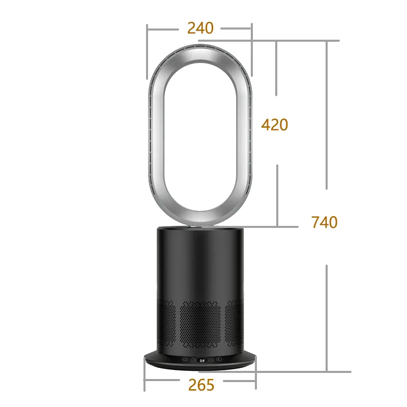 Advanced HEPA Air Purifier with Stylish Bladeless Fan Design