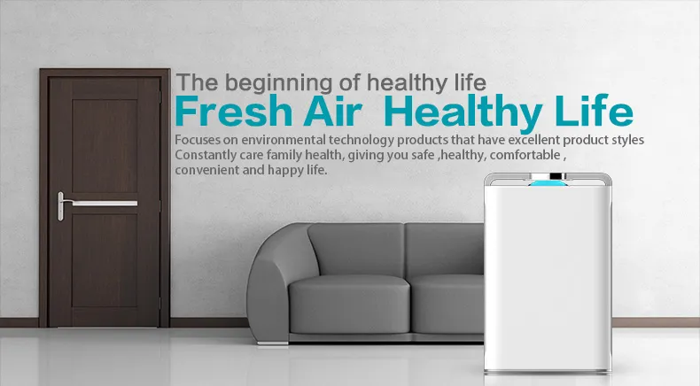 Hot Sale High Cadr UV Air Purifier HEPA Air Clean Filter System Low Noise Air Ionizer Purifier for Home