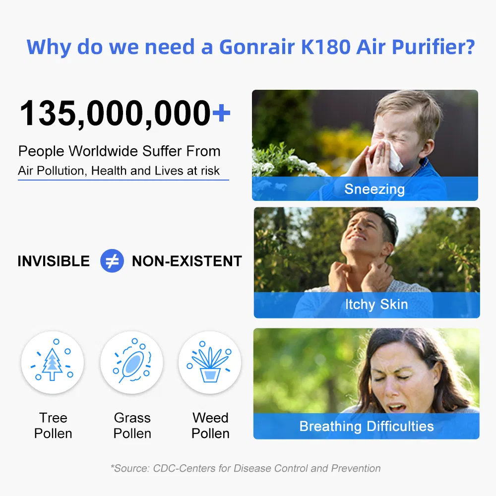 Hospitals Trusted with UV Sterilizer Lamps Ozone and Negative Ion HEPA Air Purification System for Home