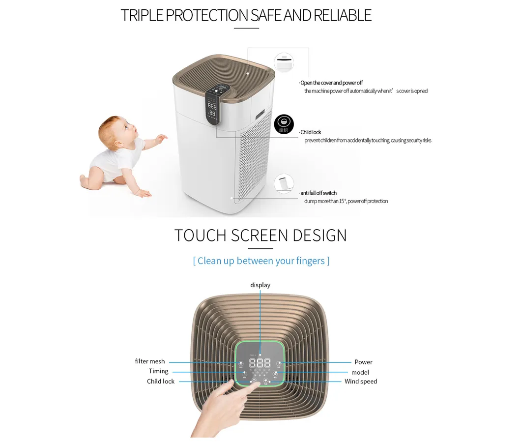 Hot Sale Commercial Smart Plasma Air Purifier with Factory Price