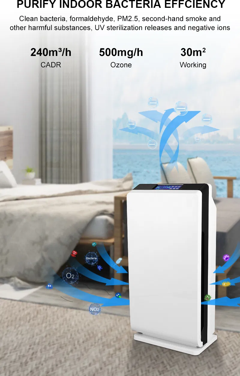 Home Ozone and Ionizer Air Cleaner HEPA Filter Air Purifier