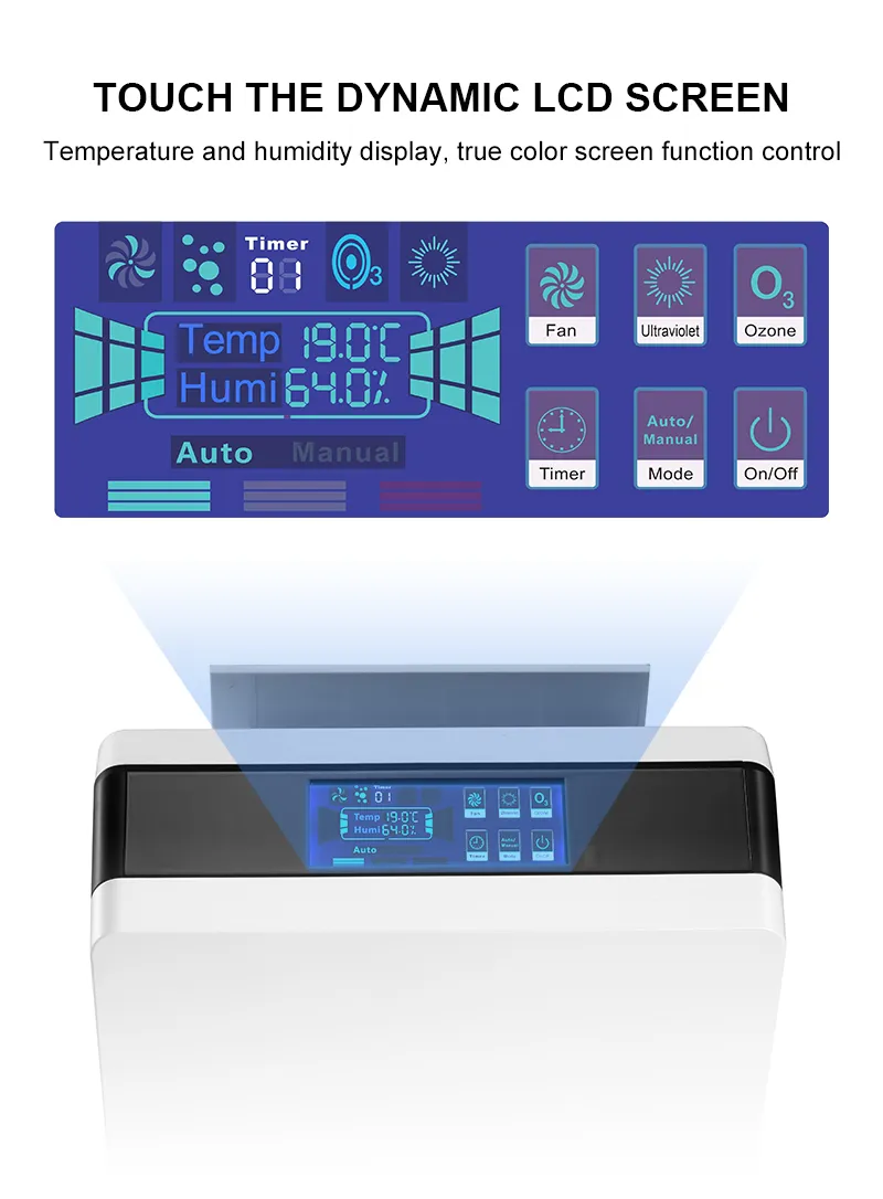 Home Ozone and Ionizer Air Cleaner HEPA Filter Air Purifier