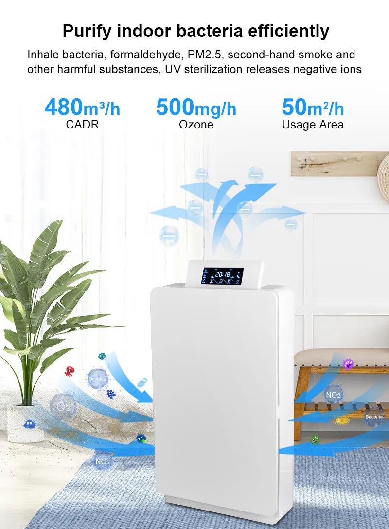 High-Efficient Ozone Air Purifier with HEPA Filter