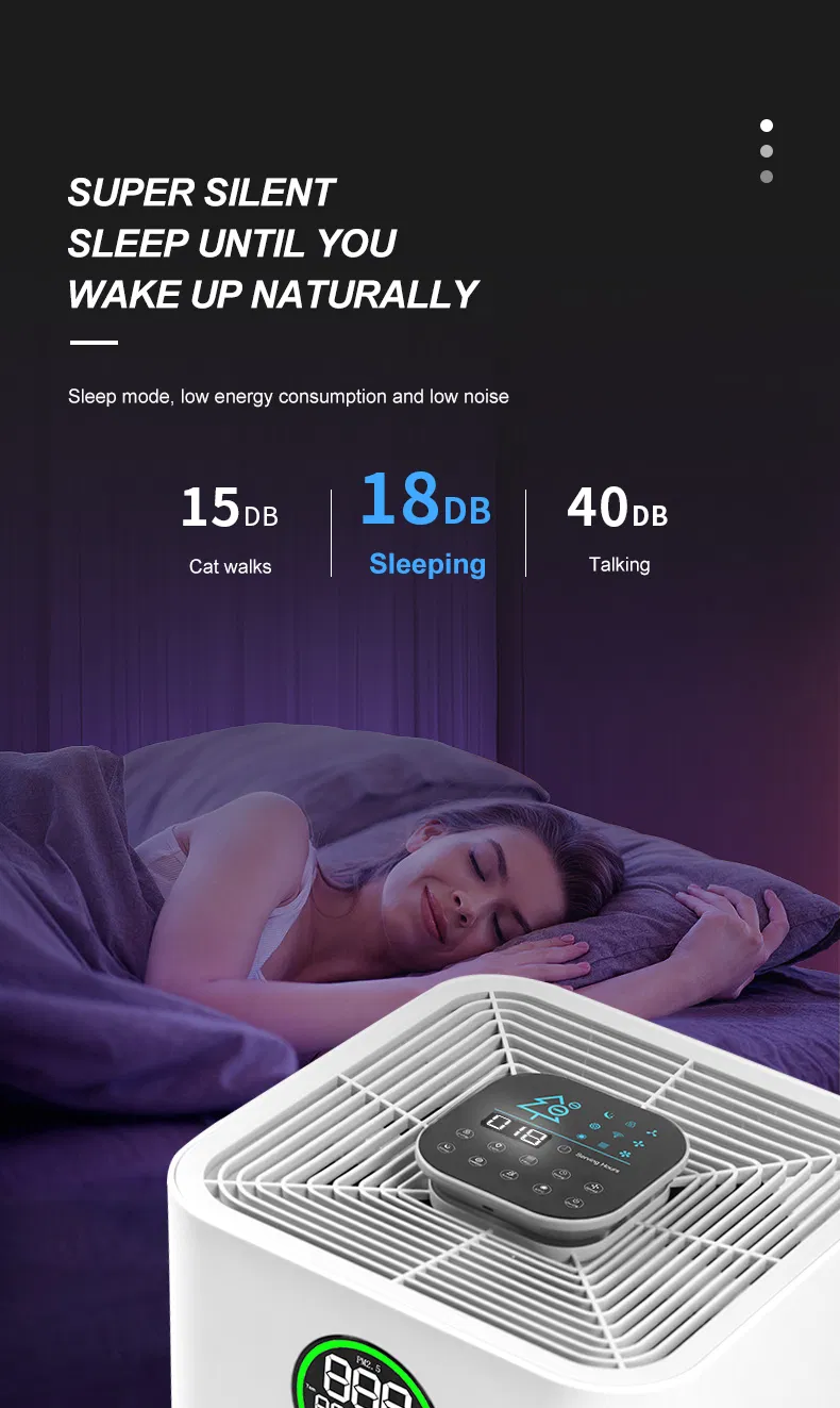 High-Efficiency HEPA13 Air Purifier for Eliminate Dust/Pollen/Smoke