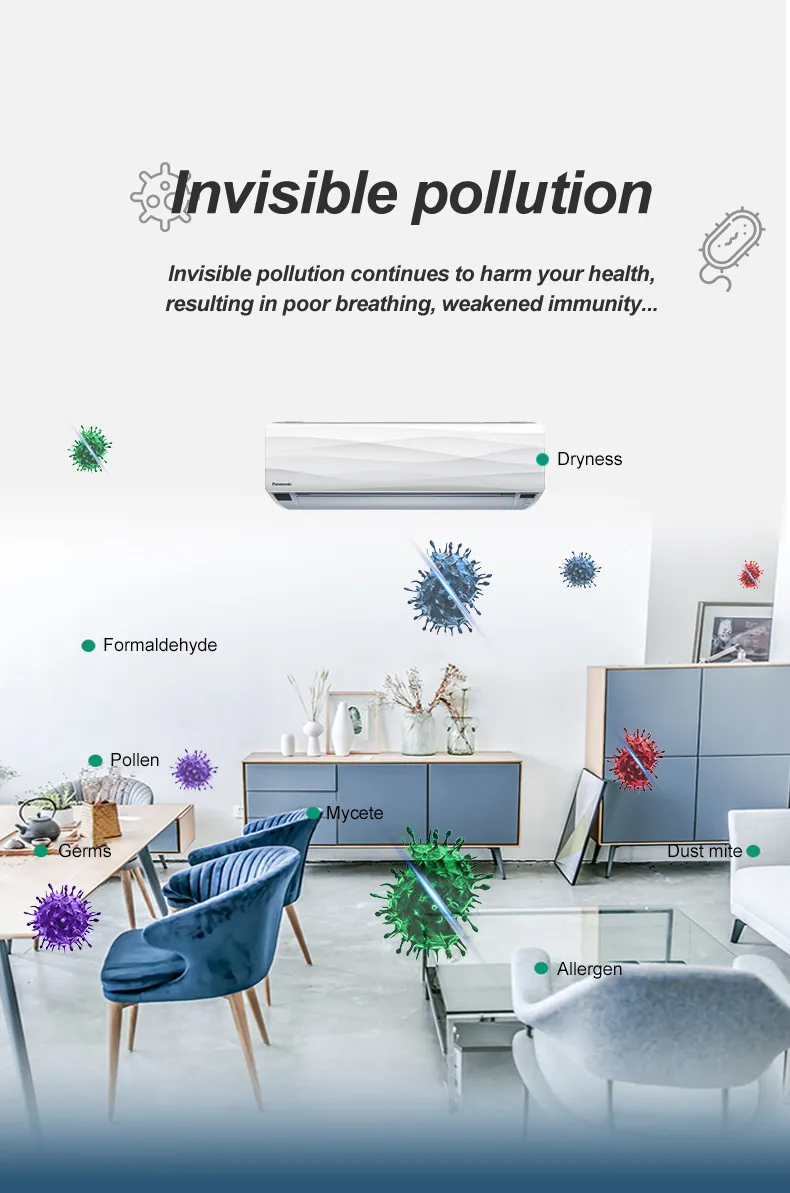 HEPA14 Air Purifier with Negative Ions &amp; Humidification