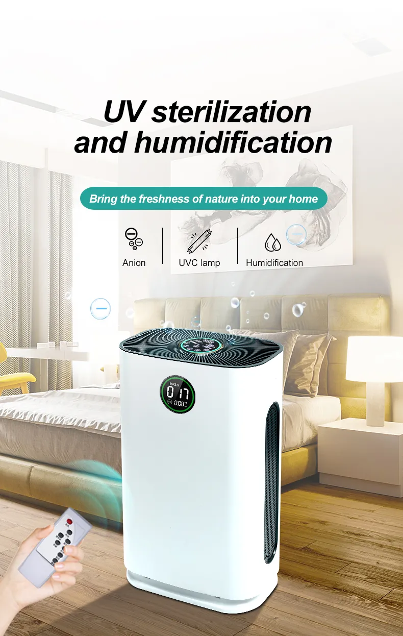 HEPA14 Air Purifier with Negative Ions &amp; Humidification