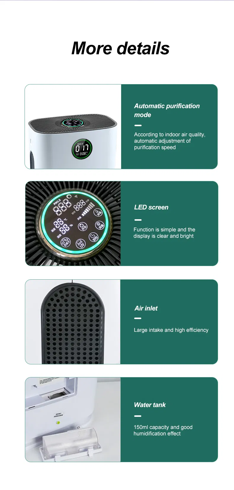 HEPA14 Air Purifier with Negative Ions &amp; Humidification