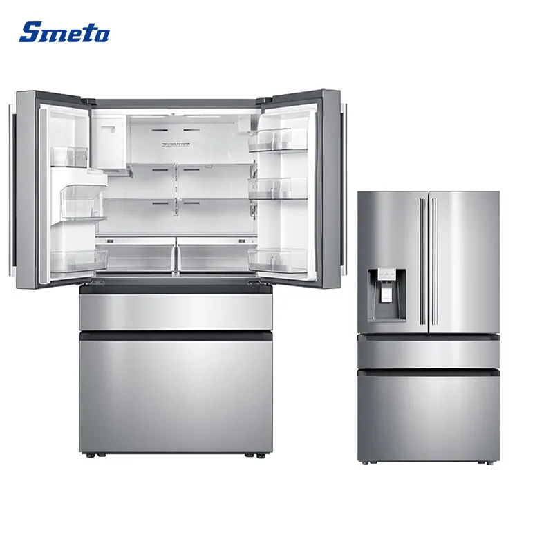 Smeta 21.6cuft French Door Refrigerators with Ice Maker Water Dispenser