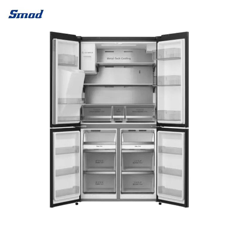 Smad OEM Metal Cooling Electronic French Door Inverter Refrigerator for Home