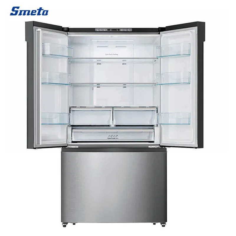 Smeta 596L Home Stainless Steel Side by Side French Door Refrigerators